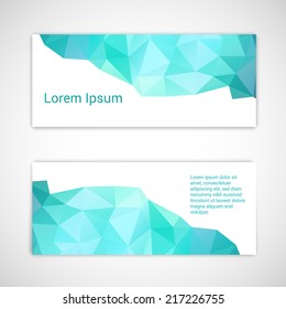 Abstract vector modern brochure design template with triangles. Vector illustration. 