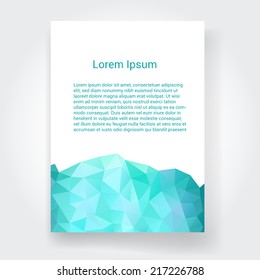 Abstract vector modern brochure design template with triangles. Vector illustration. 