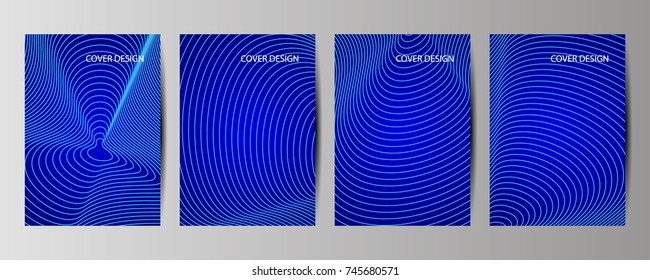 Abstract vector modern brochure with lines and waves / annual report /design templates / future Poster template design