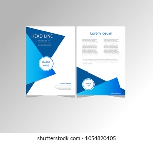 Abstract vector modern Business flyers, brochure , magazine with background blue cover vector size template A4