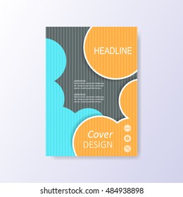 Abstract vector modern colorful brochure design template