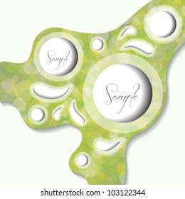 Abstract vector modern creative colorful nature speech bubbles set