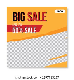 Abstract vector Modern Discount Banner, Vector, Banner, Social Banner, design templates with white background.
