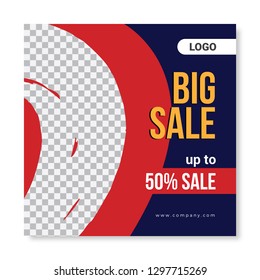 Abstract vector Modern Discount Banner, Vector, Banner, Social Banner, design templates with white background.