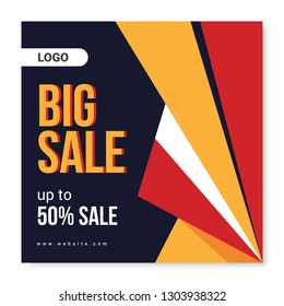 Abstract vector Modern Discount Banner, Vector, Banner, Social Banner, design templates with white background.