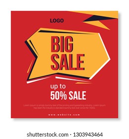 Abstract vector Modern Discount Banner, Vector, Banner, Social Banner, design templates with white background.