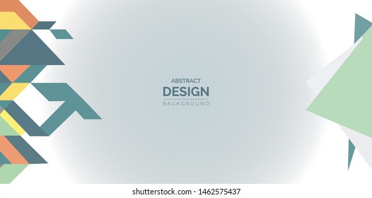 Abstract vector modern flyer / brochure design templates with colorful geometric triangular background