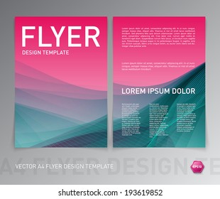 Abstract vector modern flyer / brochure design template. Smooth background.