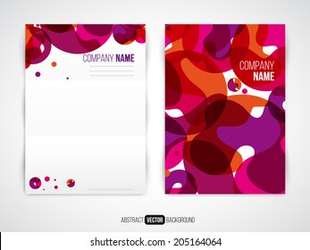 Abstract vector modern flyer / brochure design template with colorful background.