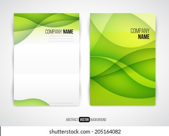 Abstract vector modern flyer / brochure design template with colorful background.