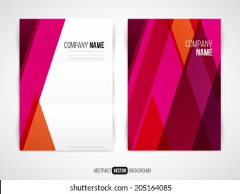 Abstract vector modern flyer / brochure design template with colorful background.