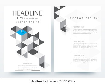 Abstract vector modern flyer  brochure design templates / stationery  with white background in size a4 