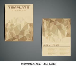 Abstract vector modern flyer / brochure design templates with  geometric triangular background