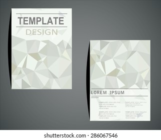 Abstract vector modern flyer / brochure design templates with  geometric triangular background