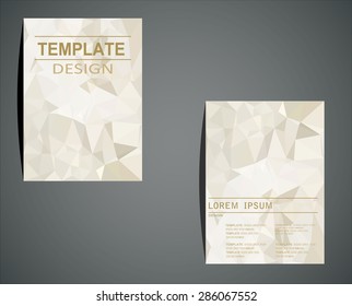 Abstract vector modern flyer / brochure design templates with  geometric triangular background