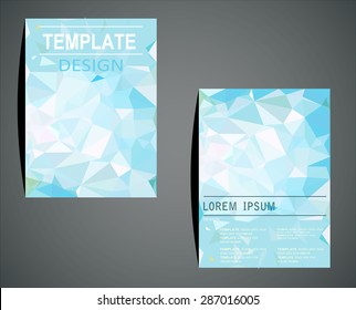 Abstract vector modern flyer / brochure design templates with geometric triangular background