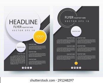 Abstract vector modern flyer brochure / annual report /design templates / stationery with white background in size a4