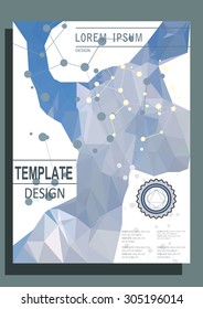 Abstract vector modern flyer / brochure design template with geometric triangular background