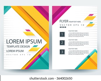 Abstract vector modern flyer brochure / annual report /design template / stationery with white background in size a4