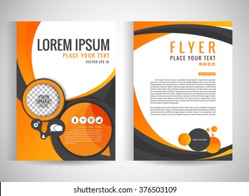 Abstracto vector folleto moderno volante / informe anual /plantillas de diseño / papel con fondo blanco de tamaño a4