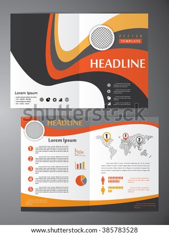 abstract vector modern flyer half fold stock vector royalty free half fold templates