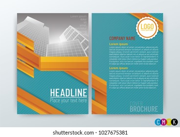 Abstract vector modern flyers brochure, Corporate business template for annual report, background in size a4, tall buildings