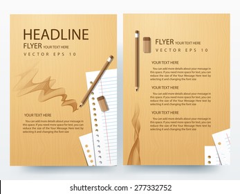 
Abstract vector modern flyers brochure / annual report /design templates / stationery with white background in size a4