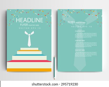 Abstract vector modern flyers brochure / annual report /design templates / stationery with white background in size a4