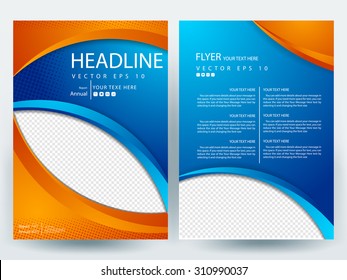 Abstract vector modern flyers brochure / annual report /design templates / stationery with white background in size a4