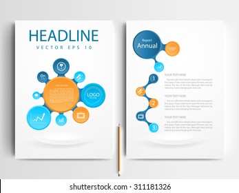 Abstract vector modern flyers brochure / annual report /design templates / stationery with white background in size a4