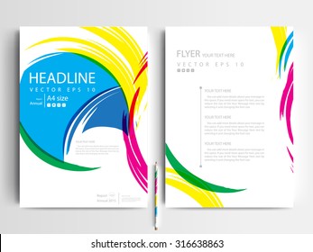 Abstract vector modern flyers brochure / annual report /design templates / stationery with white background in size a4