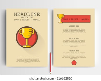 Abstract vector modern flyers brochure / annual report /design templates / stationery with white background in size a4