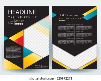 Abstract vector modern flyers brochure / annual report /design templates / stationery with white background in size a4
