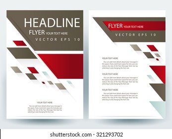 Abstract vector modern flyers brochure / annual report /design templates / stationery with white background in size a4