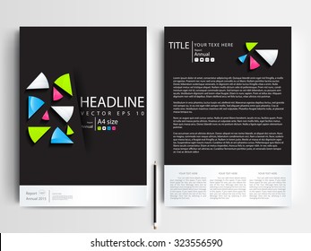 Abstract vector modern flyers brochure / annual report /design templates / stationery with white background in size a4