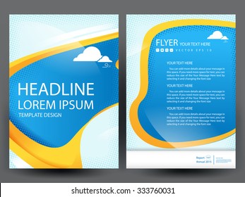 Abstract vector modern flyers brochure / annual report / design templates / stationery with white background in size a4