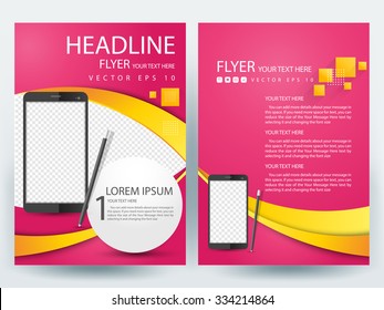 Abstract vector modern flyers brochure / annual report /design templates / stationery with white background in size a4