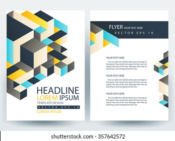 Abstract vector modern flyers brochure / annual report /design templates / stationery with white background in size a4
