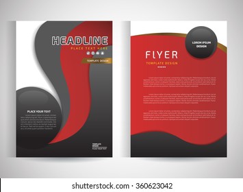 Abstract vector modern flyers brochure / annual report /design templates / stationery with white background in size a4