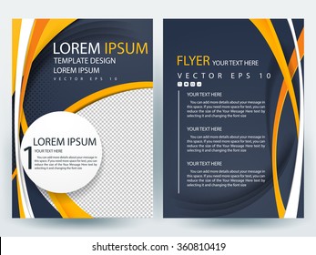 Abstract vector modern flyers brochure / annual report /design templates / stationery with white background in size a4