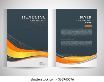 Abstract vector modern flyers brochure / annual report /design templates / stationery with white background in size a4