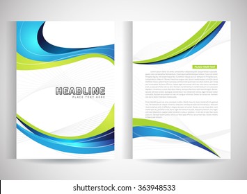 Abstract vector modern flyers brochure / annual report /design templates / stationery with white background in size a4