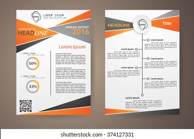 Abstract vector modern flyers brochure, booklet, annual report, design templates with white background in size a4.