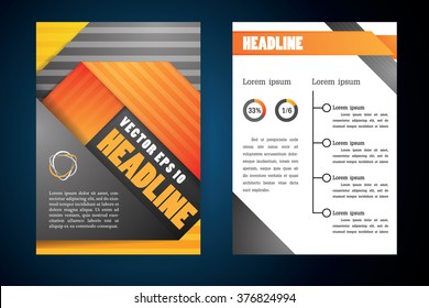Abstract vector modern flyers brochure, booklet, annual report, design templates with white background in size a4.