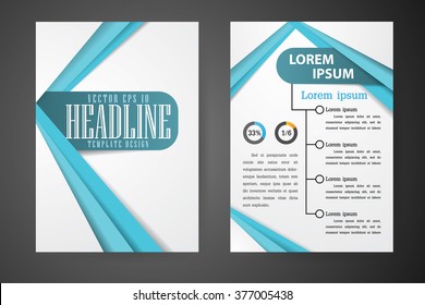 Abstract vector modern flyers brochure, booklet, annual report, design templates with white background in size a4.