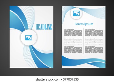 Abstract vector modern flyers brochure, booklet, annual report, design templates with white background in size a4.