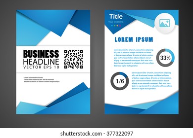Abstract vector modern flyers brochure, booklet, annual report, design templates with white background in size a4.