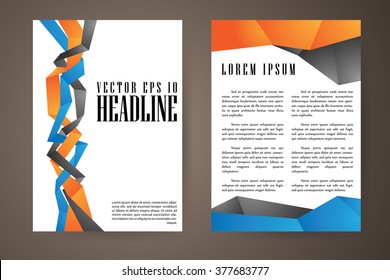 Abstract vector modern flyers brochure, booklet, annual report, design templates with white background in size a4.