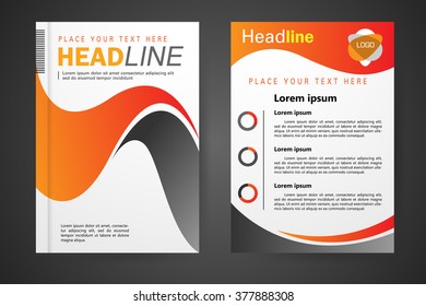 Abstract vector modern flyers brochure, booklet, annual report, design templates with white background in size a4.