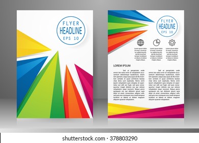 Abstract vector modern flyers brochure, booklet, annual report, design templates with white background in size a4.